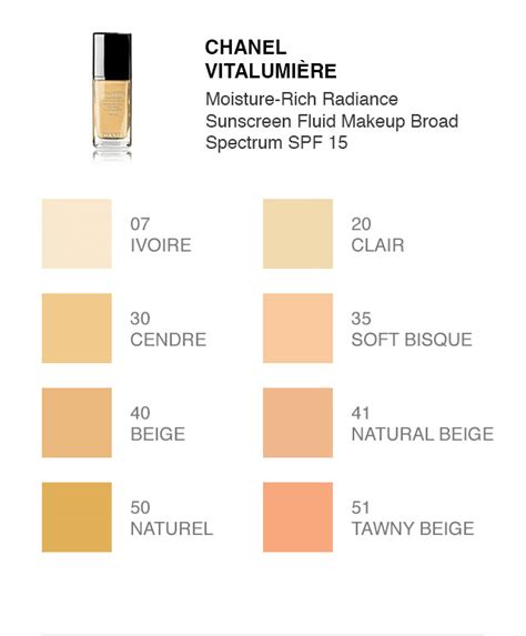 chanel foundation sephora|chanel foundation color shade chart.